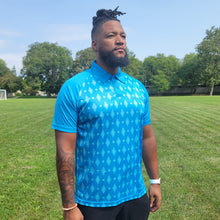Load image into Gallery viewer, HYBRID ELITE POLO - BLUE DIAMONDS