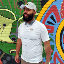 Load image into Gallery viewer, HYBRID ELITE POLO - WHITE AND GRAY
