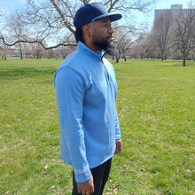 Load image into Gallery viewer, HYBRID HALF ZIP PULLOVER - LIGHT BLUE
